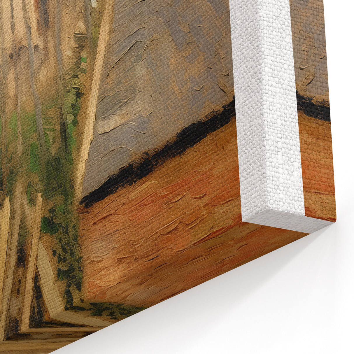 Pissarro Wall Art - Original Camille Pissarro Inspired Village Scene Canvas