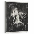 Dramatic Vintage Wall Art - Intense Black and White Scene in Charcoal