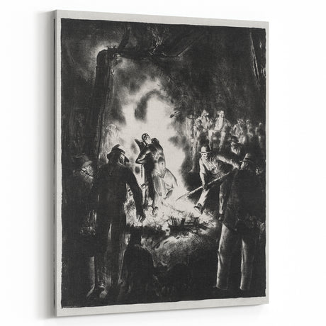 Dramatic Vintage Wall Art - Intense Black and White Scene in Charcoal