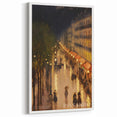 Camille Pissarro Art - Parisian Night Scene Impressionist Canvas Print