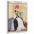 Vintage Vogue Cover Art - Elegant Retro Fashion Illustration Print