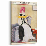 Vintage Vogue Cover Art - Elegant Retro Fashion Illustration Print
