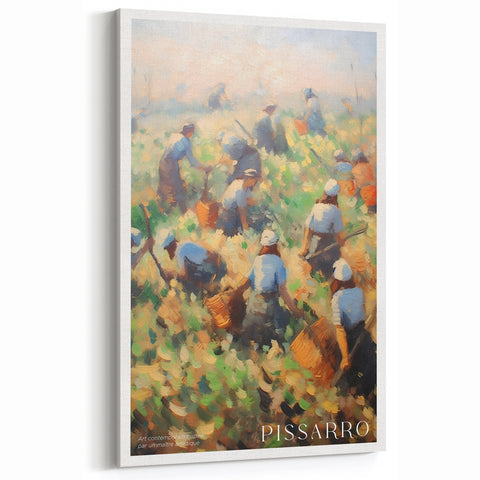 Impressionist Prints - Camille Pissarro Harvest Scene Impressionist Wall Art
