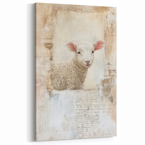 Sweet Lamb - Easter Wall Art, Easter Canvas Prints, Home Decor