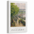 Camille Pissarro Art - Riverside Promenade Impressionist Canvas Print