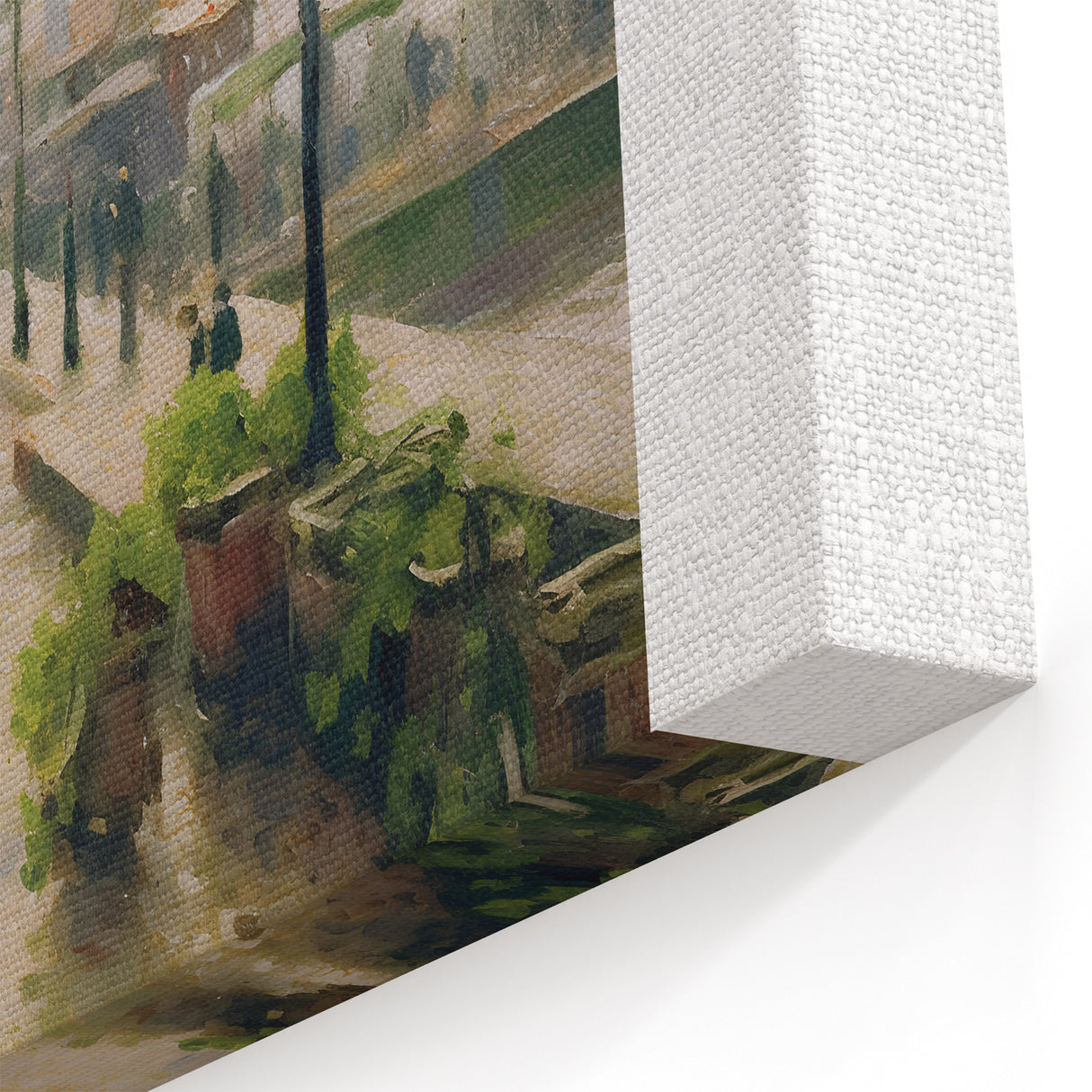 Camille Pissarro Art - Riverside Promenade Impressionist Canvas Print