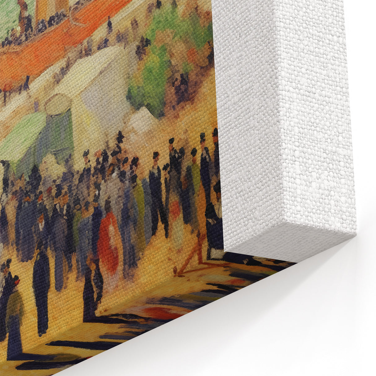 French Landscape Art - Camille Pissarro Riverside Crowd Impressionist Print