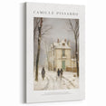 Impressionist Prints - Camille Pissarro Snowy Village Street Canvas Art