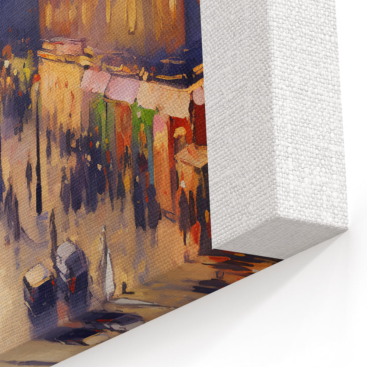 Pissarro Wall Art - Twilight Parisian Street Scene Impressionist Canvas