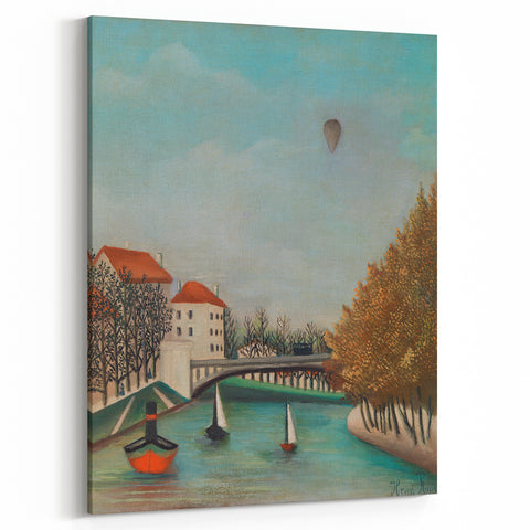 Tranquil Landscape Wall Art - "View of the Pont de Sèvres" by Henri Rousseau