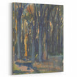 Enigmatic Forest Wall Art - Serene Woodland Scene in Watercolor Shades