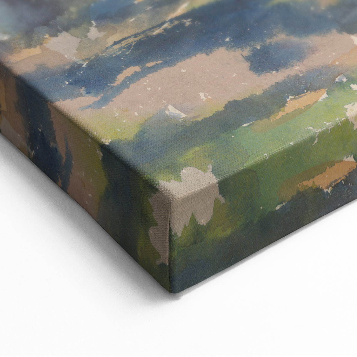 Enigmatic Forest Wall Art - Serene Woodland Scene in Watercolor Shades