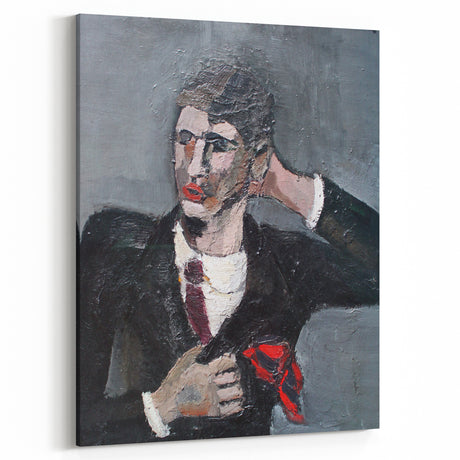 Modern Wall Art: Textured Self-Portrait – Contemporary Bold Decor Piece