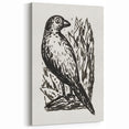 Modern Wall Art: Monochrome Bird Illustration – Minimalist Black & White Decor