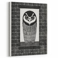 Modern Wall Art: Bold Owl Illustration in Black & White – Minimalist Decor