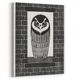 Modern Wall Art: Bold Owl Illustration in Black & White – Minimalist Decor