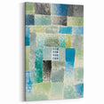 Modern Wall Art: Abstract Patchwork in Cool Tones – Tranquil Contemporary Decor