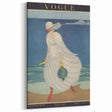 Vintage Vogue Coastal Fashion Art - Seaside Elegance Wall Print