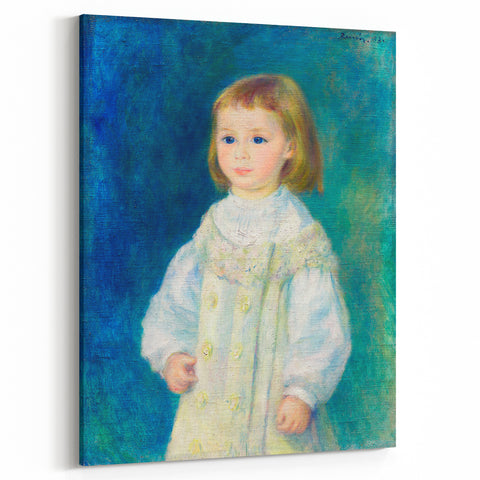 Impressionist Portrait - Lucie Berard in White by Renoir Wall Art