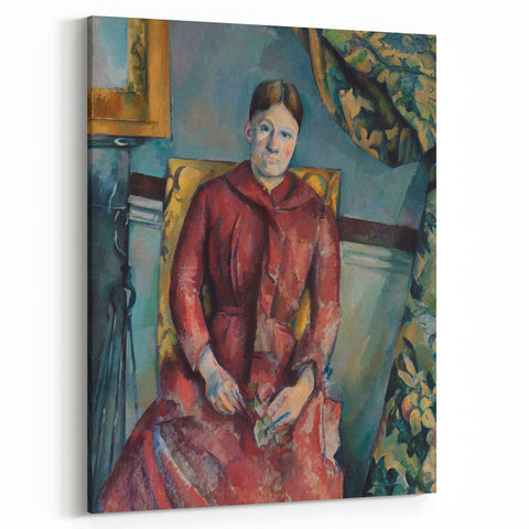 Impressionist Portrait - Madame Cézanne in Red Dress by Cézanne Art