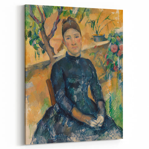 Impressionist Portrait - Madame Cézanne in Conservatory by Cézanne Art