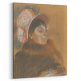 Impressionist Portrait - Madame Dietz-Monnin by Degas Wall Art Print