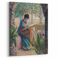 Impressionist Portrait - Madame Monet Embroidering by Claude Monet Art