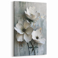 Floral Wall Art - Elegant White Floral Canvas Decor