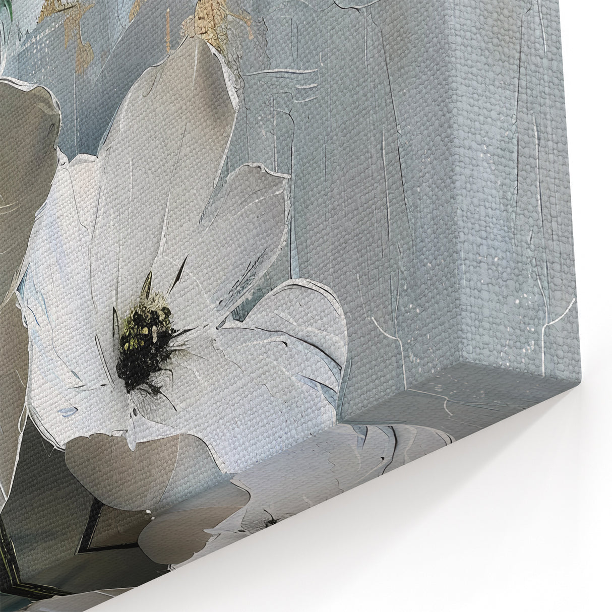 Floral Wall Art - Elegant White Floral Canvas Decor