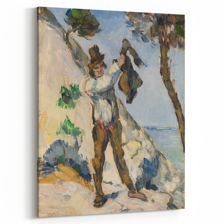 Impressionist Painting - Man with a Vest by Cézanne Wall Art Print