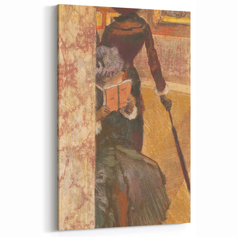 Impressionist Painting - Mary Cassatt at the Louvre by Degas Art Print