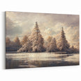 Abstract Botanical Prints - Winter Wonderland Landscape Canvas