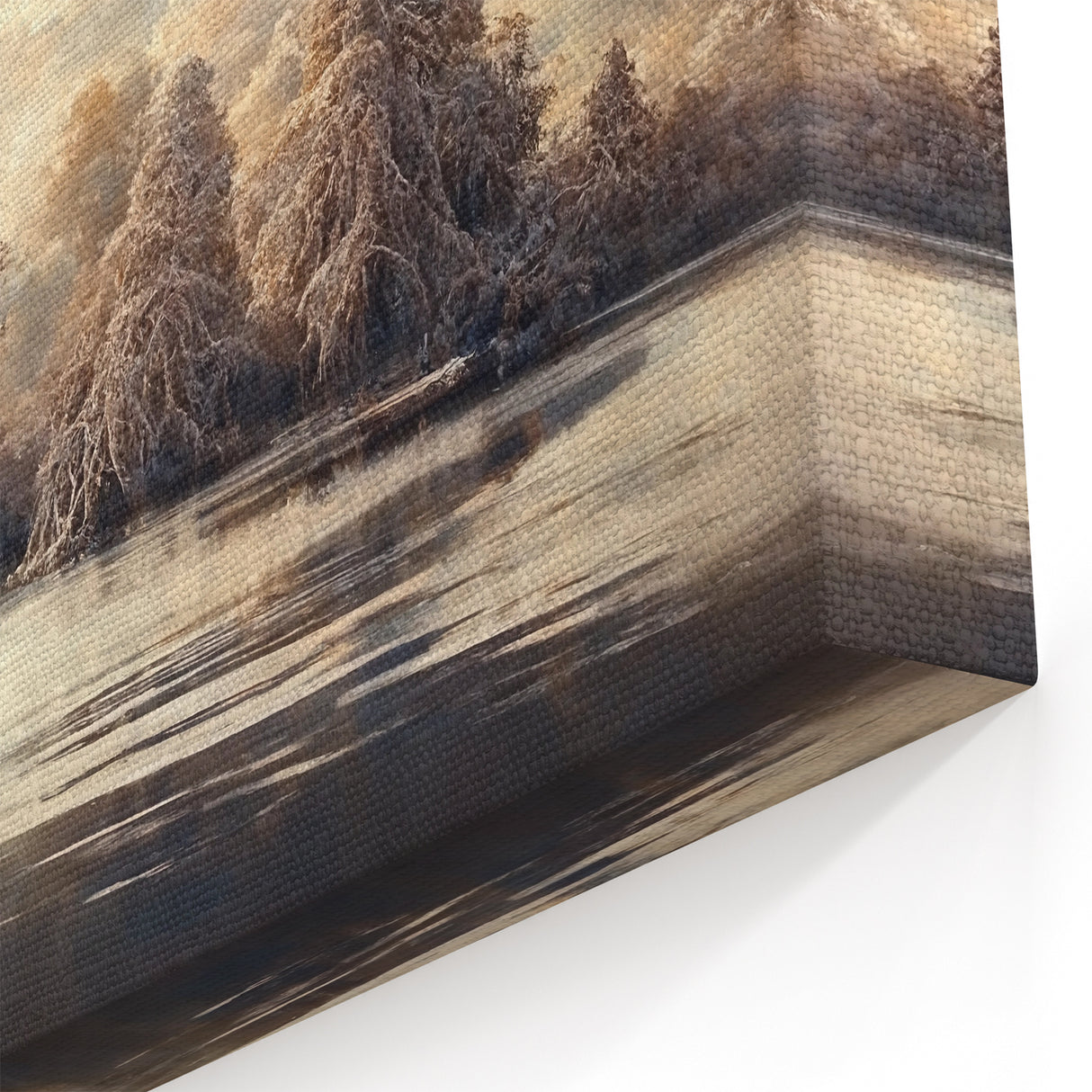 Abstract Botanical Prints - Winter Wonderland Landscape Canvas