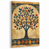 Contemporary Flower Prints - Colorful Tree of Life Canvas Art