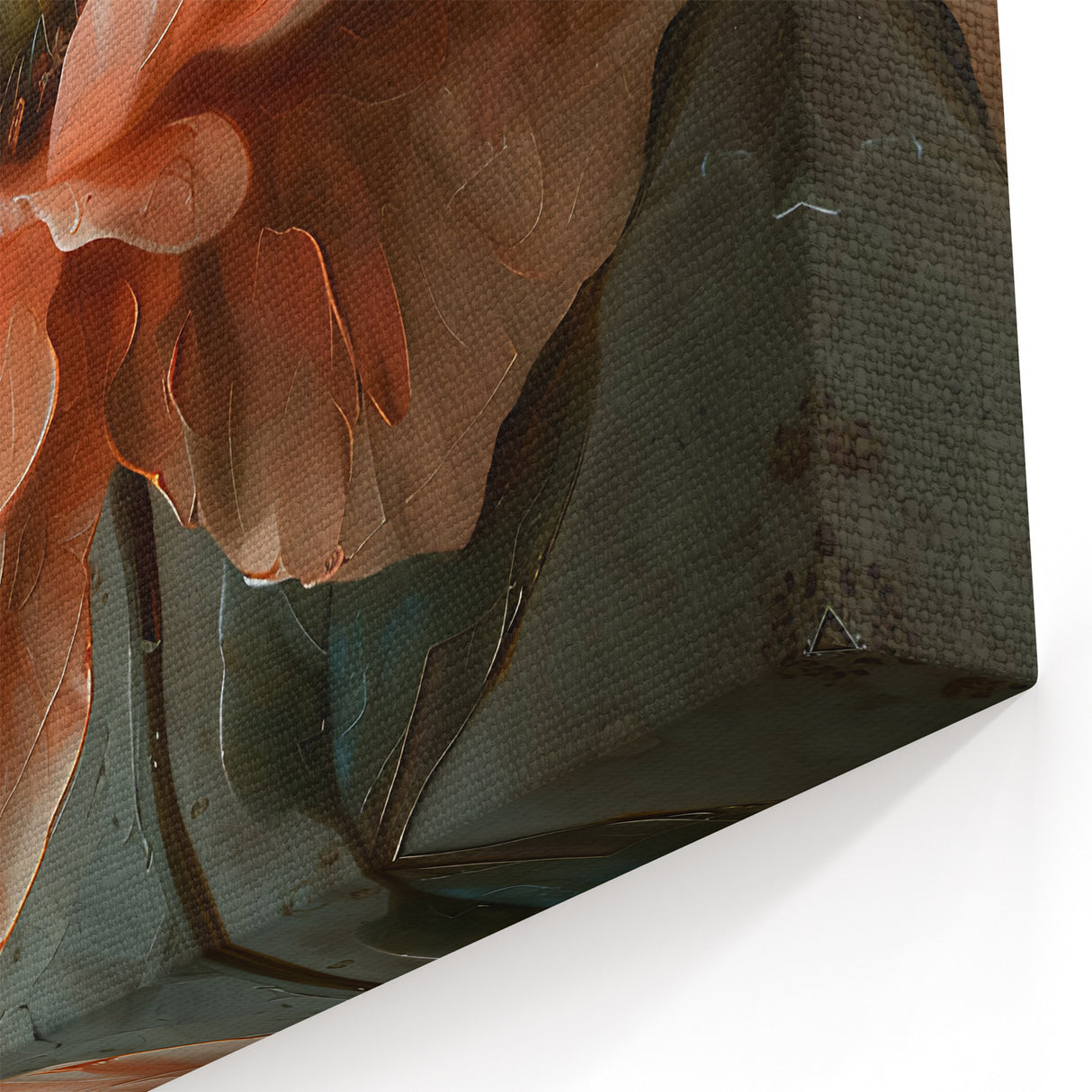 Colorful Abstract Florals - Elegant Peach Flower Canvas Art