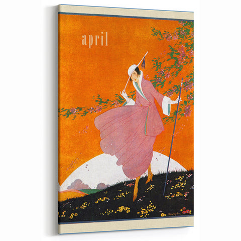 Springtime Vogue Cover Art - Pink Coat Fashion Illustration Print