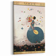 Whimsical Summer Vogue Cover Art - Butterfly & Flower Wall Print
