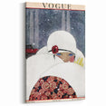 Winter Vogue Cover Print - 1919 Snowy Fashion Illustration Wall Art