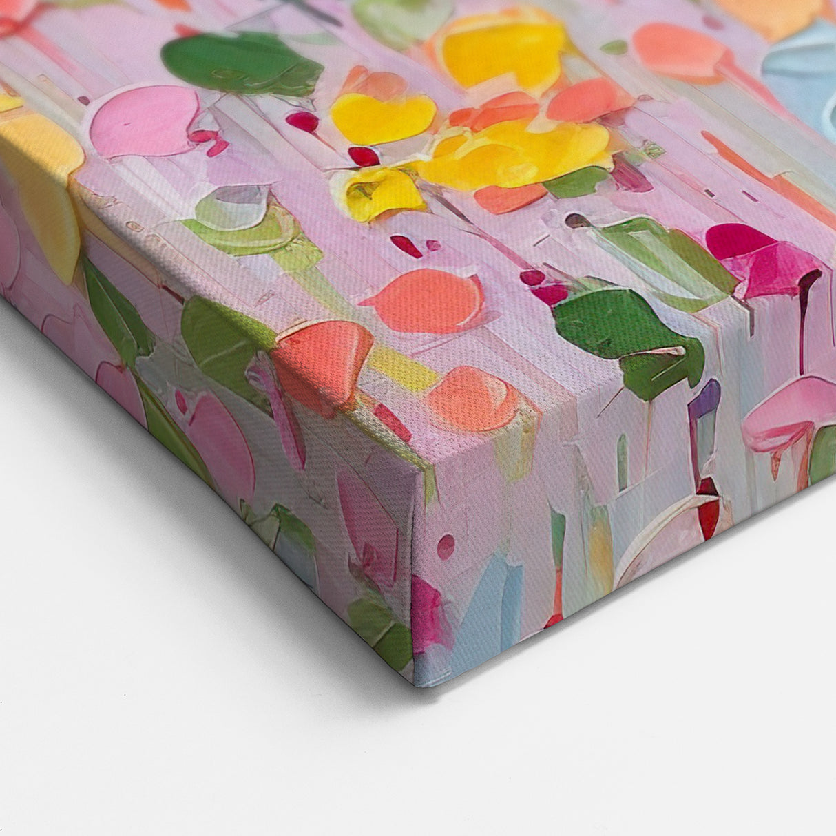 Colorful Abstract Florals - Vibrant Garden of Blossoms on Canvas