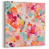 Artistic Flower Designs - Bold Abstract Floral Explosion on Canvas