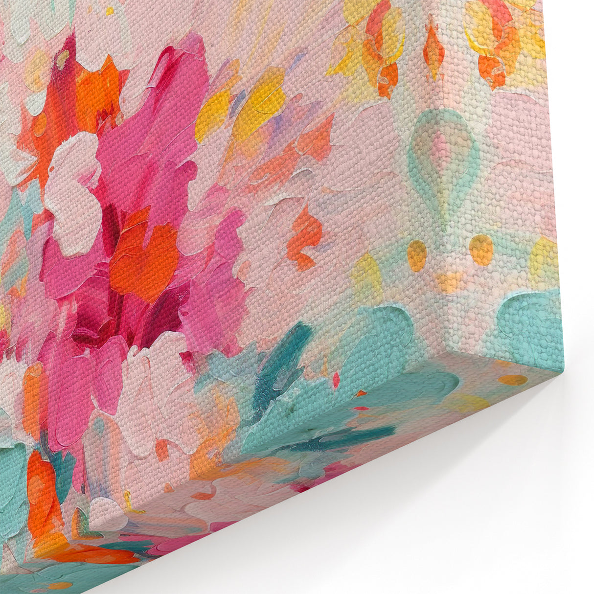 Artistic Flower Designs - Bold Abstract Floral Explosion on Canvas