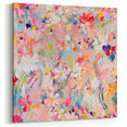 Floral Wall Art - Soft Pastel Garden Blooms in Abstract Style