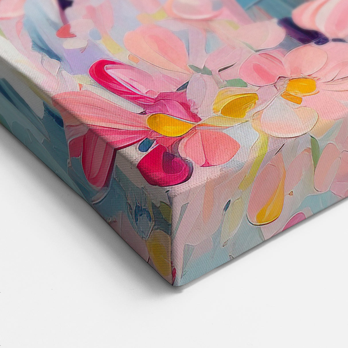 Floral Wall Art - Soft Pastel Garden Blooms in Abstract Style