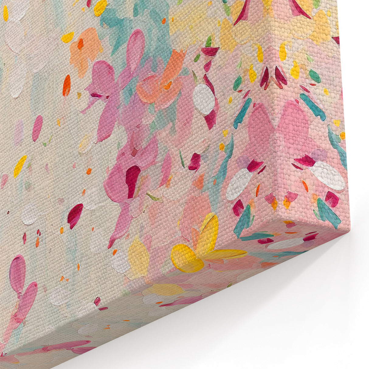 Contemporary Flower Prints - Soft Petal Garden in Pastel Hues