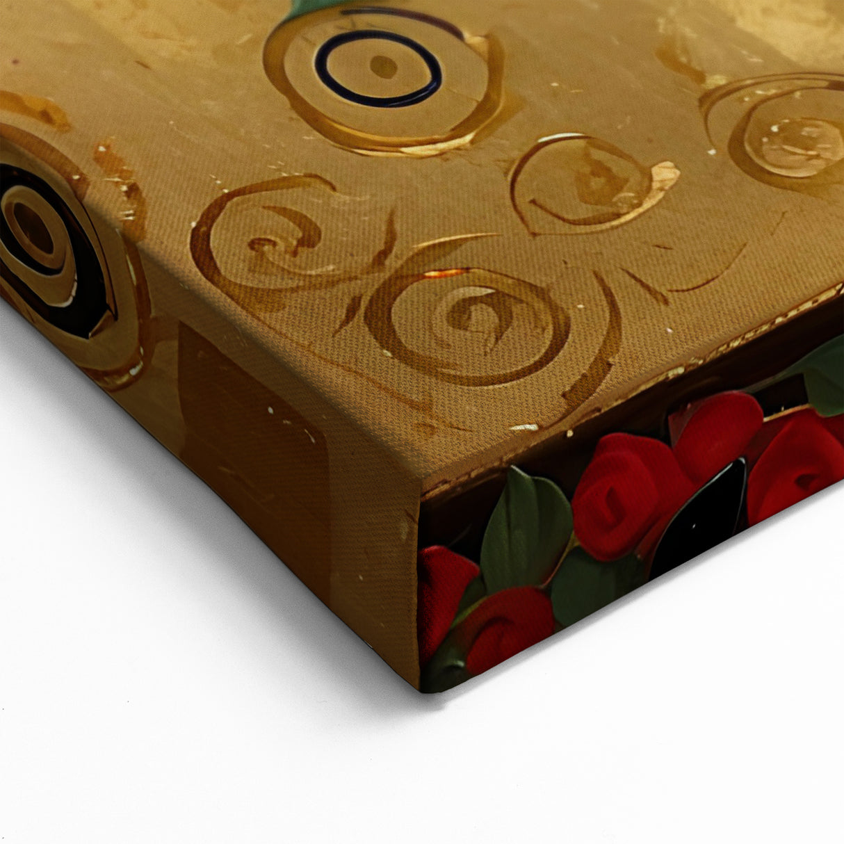 Modern Floral Wall Decor - Black Cat with Tree of Life in Gold