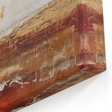 Autumn Leaves Fall Wall Art - Warm Beige and Red Seasonal Decor