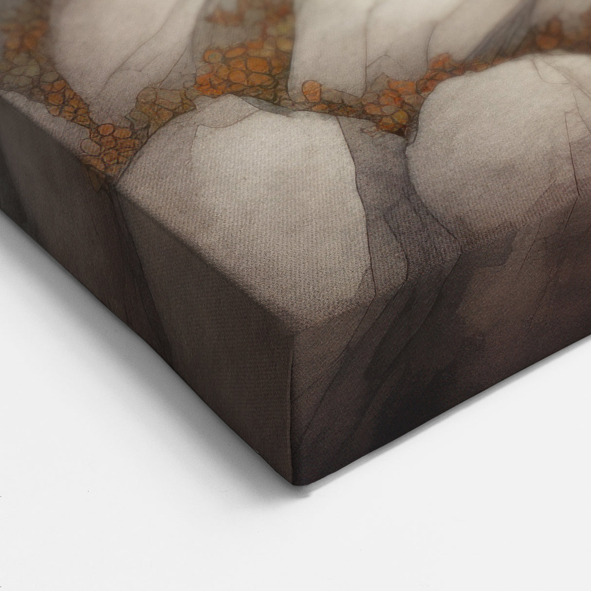 Autumn Cottage Wall Art - Cozy Fall Landscape in Warm Earth Tones