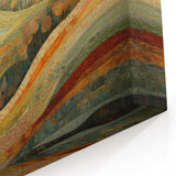 Fall Landscape Wall Art - Serene Hills in Olive Green and Brown Tones
