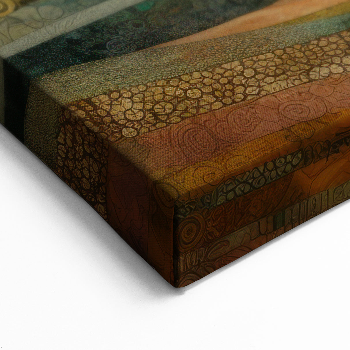 Fall Landscape Wall Art - Serene Hills in Olive Green and Brown Tones