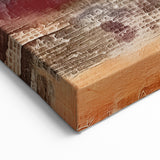 Autumn Blossom Wall Art - Warm Red and Beige Fall Decor